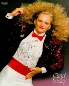 Carol Lesley signed 10x8 inch colour promo photo dedicated. Good condition. All autographs come with