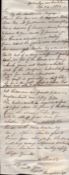 Handwritten Early Letters from 1824 about Details of Well Digging. Good condition. All autographs
