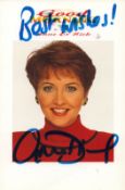 Anne Diamond signed colour Good Morning with Anne & Nick promo photo, measures 6x4 inch approx. Good