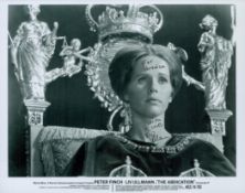 Liv Ullman signed 10x8inch black and white movie still from The Abdication. Dedicated. Good