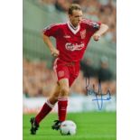 Rob Jones signed 12x8 inch colour photo pictured in action for Liverpool F.C. Good condition. All