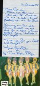 Roly Polys multi signed 6x4 inch colour promo photo with accompanying handwritten letter. Good