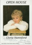 Gloria Hunniford signed colour photo with compliments slip, measures 4x6" appx. Good condition.