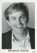 Bradley Walsh Signed Black and White Photo with compliment slip. Measures 4x6"appx. Good