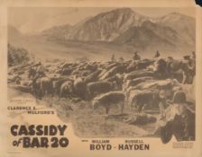 Cassidy of Bar 20 vintage 14x11 inch sepia lobby card. Good condition. All autographs come with a