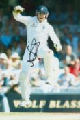 Matt Prior signed 12x8 inch colour photo pictured while playing Test match cricket for England. Good