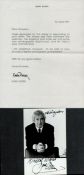 Dave Allen signed 6x4 inch black and white photo dedicated and accompanying letter dated 1st April