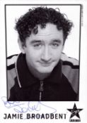 Jamie Broadbent signed black and white Virgin Radio promo photo, measures 6x4 inch approx. Good