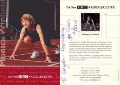 Monica Winfield signed on reverse colour BBC Radio Leicester promo photo, measures 6x4 inch