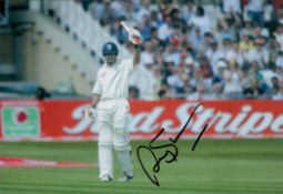 Andrew Strauss signed 12x8 inch colour photo pictured while playing test match cricket for