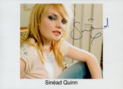 Sinead Quinn signed 7x5 inch colour promo photos inscribed on reverse Hi Graydon my favourite