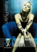 Kate Ryan signed 8x6 inch colour promo photo dedicated. Good condition. All autographs come with a