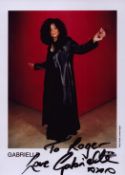 Gabrielle signed 7x5 inch colour promo photo dedicated. Good condition. All autographs come with a