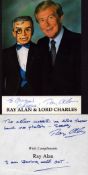 Ray Alan signed 6x4 inch colour photo pictured with Lord Charles accompanied with signed compliments