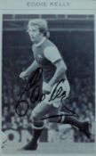 Eddie Kelly (Arsenal) Signed 7 x 4-inch Black and White Photo. Good condition. All autographs come