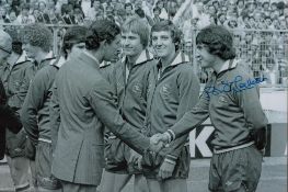 Brian Talbot signed 12x8 black and white photo pictured shaking hands with the Prince of Wales prior