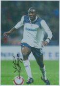 Fabrice Muamba signed 12x8 inch colour photo pictured while playing for Bolton Wanderers. Good