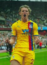 Connor Gallagher signed 12x8 inch colour photo pictured celebrating while playing for Crystal