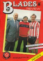 Football Sheffield United v Huddersfield Town 14/9/85 vintage programme. Good condition. All