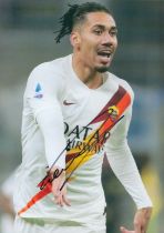 Chris Smalling signed 12x8 inch colour photo pictured while playing for Roma in Italy. Good
