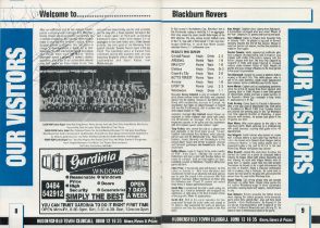 Football Kenny Dalglish and Ray Hartford signed Huddersfield Town v Blackburn Rovers vintage