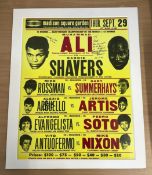 Muhammad Ali Vs Earnie Shavers 26x32 Heavyweight Championship of The World 1977 Poster Signed to