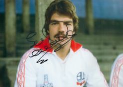 Sam Allardyce signed 12x8 inch colour photo pictured during his time as a player with Bolton