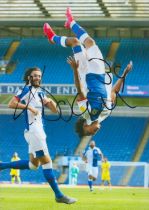 Tyrhys Dolan signed 12x8 inch colour photo pictured celebrating while playing for Blackburn