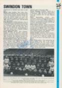 Football Glen Hoddle signed Huddersfield Town v Swindon vintage programme 29th October 1991
