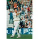 Graeme Hick signed 12xx8 inch colour photo pictured while playing test match cricket for England.