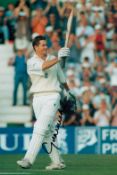 Graeme Hick signed 12xx8 inch colour photo pictured while playing test match cricket for England.