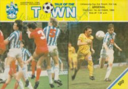 Football George Graham, Tony Adams and others signed Huddersfield Town V Arsenal Littlewoods Cup 2nd