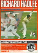 Cricket Sir Richard Hadlee signed Nottinghamshire C.C.C 1985 benefit brochure signature on front