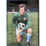 Football. Joe Corrigan Signed 16X12inch colour photo. Good condition. All autographs come with a