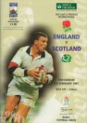 Rugby Union England v Scotland vintage programme Twickenham 1st February 1997. Good condition. All