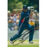 Owais Shah signed 12x8 inch colour photo picture while in action for England in Onde Day