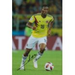 Jefferson Lerma signed 12x8 inch colour photo pictured in action for Colombia. Good condition. All
