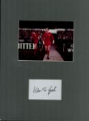 Ian St John 16x12 inch overall mounted signature piece includes signed white card and vintage colour