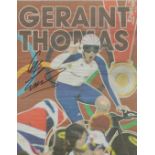 Sport. Olympian Geraint Thomas signed 13.5 x 10-inch colour magazine page. Signed in black ink.