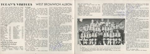 Football Steve Mackenzie and Garth Crooks signed Huddersfield Town v West Brom Albion 7/2/87 vintage