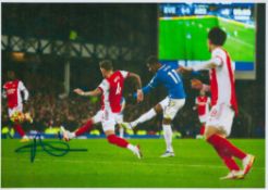 Demarai Gray signed 12x8 inch colour photo pictured in action for Everton. Good condition. All