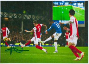 Demarai Gray signed 12x8 inch colour photo pictured in action for Everton. Good condition. All