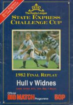 Rugby League Andy Gregory and David Topliss signed Hull v Widnes 1982 Challenge Cup Final Replay