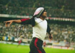 Sergino Dest signed 12x8 inch colour photo pictured celebrating while playing for A.C Milan. Good