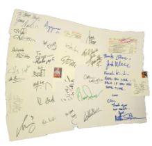 Entertainment Collection of 30 signed white index cards including names of Donna De Lory, Amy