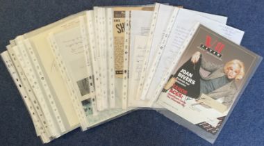 Entertainment Collection housed in white ring binder including signature pieces, photos and