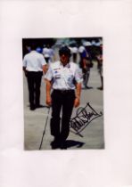 Jackie Stewart signed 7x5 inch colour photo. Good condition. All autographs come with a