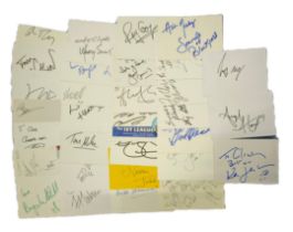 Entertainment Collection of 30 signed white index cards including names of Macy Gray Band, Macabees,