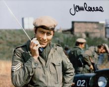 Dr Who John Levene signed 10 x 8 inch colour photo. Army outfit with radio in hand. Good