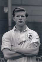 Football autograph PETER BAKER 12 x 8 Photo : B/W, depicting Tottenham full-back PETER BAKER